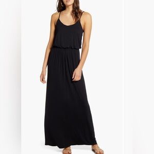 Lush Black Sleeveless Maxi Dress